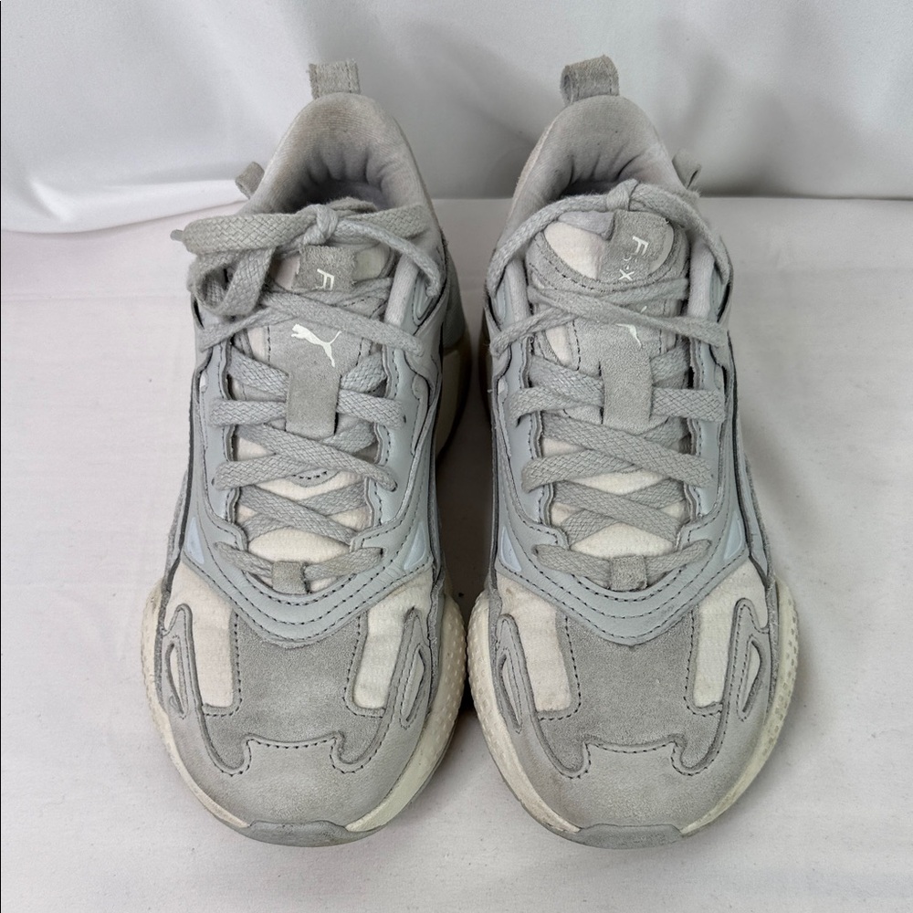 Puma Light Grayish Blue Suede & Mesh Sneakers